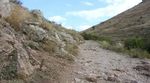 Man on the trail Stockbeeldmateriaal 8850792