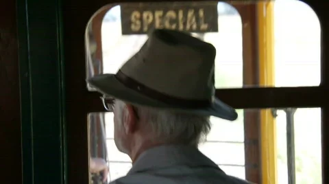 Man on Train Stock Footage 728722