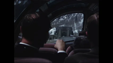 Man on Train Points Towards Tunnel Video stock 47663282