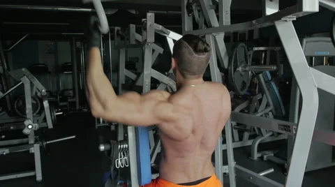 Man training in the gym Stock Footage 59243681