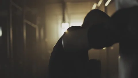 Man training with punching bag Stock-Footage 236192659