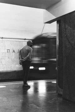 Man of the trains Stock Photos