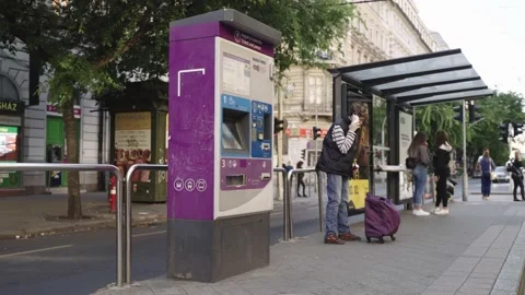 Man on the Tram Station Stock-Footage 197324807