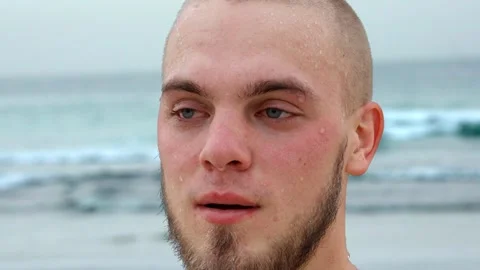 A man in tranquility rests on the sea, a man smokes marijuana on the sea Stock Footage 262271631