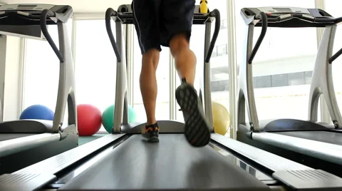 Man on Treadmill Stock Footage 42013811
