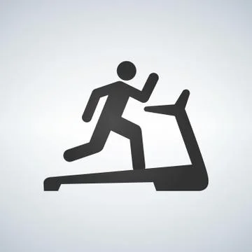 Man on treadmill Icon Stock Illustration