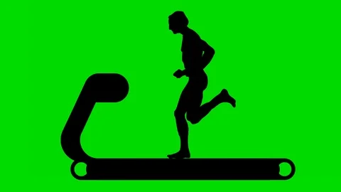 MAN ON THE TREATMILL Stock Footage 88543207