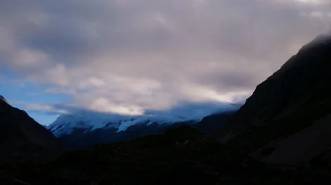 Man Trekking Along Hooker Track at Mount Cook National Park 스톡 동영상 64174161