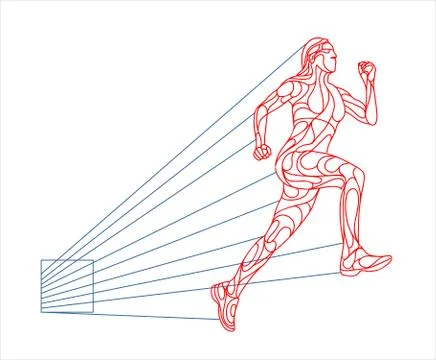 Man tries to escape Stock Illustration