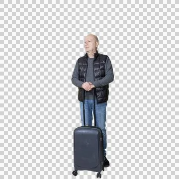 A man with trolley Stock Photos