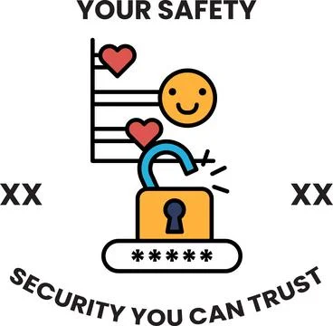 A man is trying to open a lock with a key イラスト素材