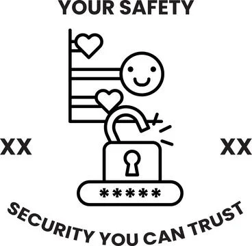 A man is trying to open a lock with a key Stock Illustration