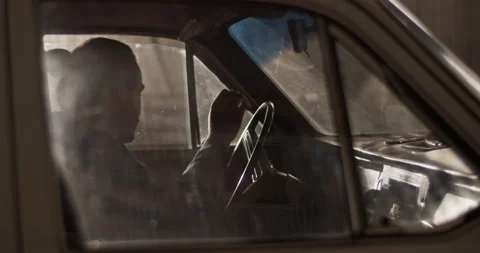 Man trying to start broken car Stock Footage 221108155