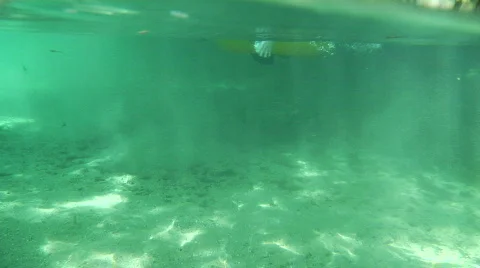 Man Tubes in Spring Stock Footage 739113