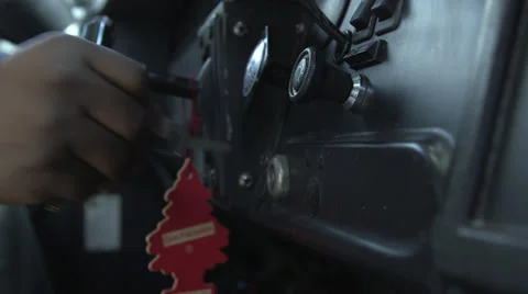 Man Turning On Bus Stock Footage 36878635