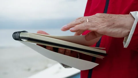 Man Turning Pages Of The Block Notes Stock Footage 275338324