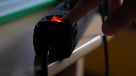 Man turning on the power on cable extension cord Stock Footage 315340388