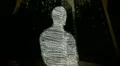 Man turns among the skyscrapers - Rotoscoping technique animation HD Footage