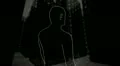 Man turns among the skyscrapers - Rotoscoping technique animation HD Footage