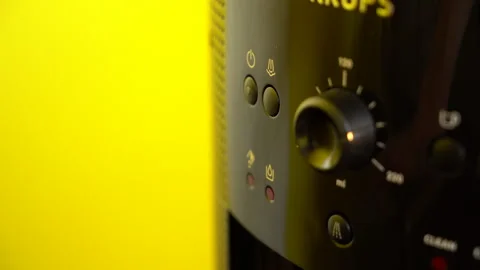 Man Turns off Coffee Machine Stock Footage 274190171