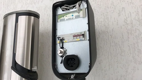 Man turns on the device. 4k Stock-Footage 103131211