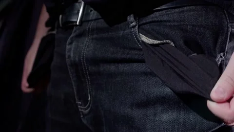 Jeans Pocket Stock Video Footage