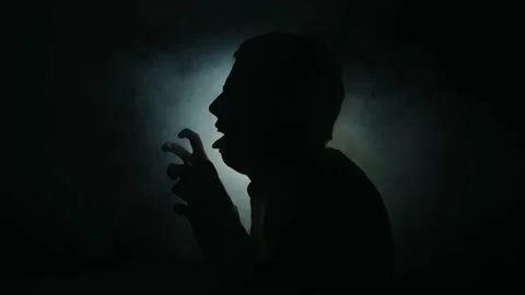 Man turns into a zombie Stock Footage 156597043