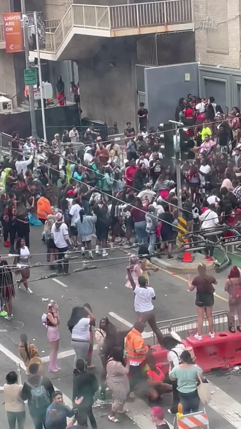 Man Twerks at Pride While a Fight Breaks Out Nearby, San Francisco, California,  Stock Footage 205433876