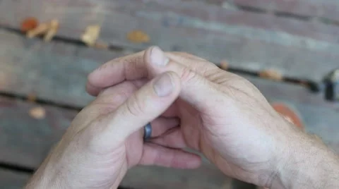Man twirling thumbs Stock-Footage 55121570