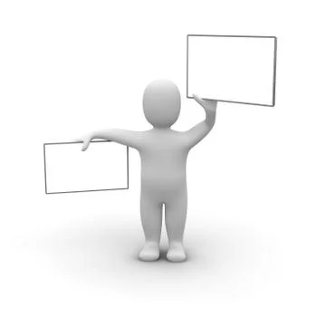 Man with two boards Stock Illustration