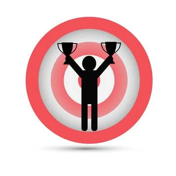 Man with two cups Stock Illustration