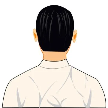 Man type behind on white background is insulated Stock Illustration