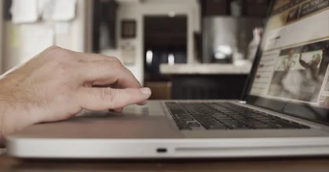 Man types on laptop 4K 스톡 동영상 46020962