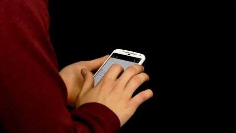 Man Types On Smartphone Stock Footage 106383306