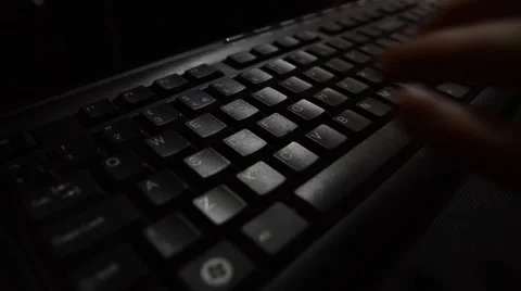 Man Typing on Black Keyboard Stock Footage 50760329