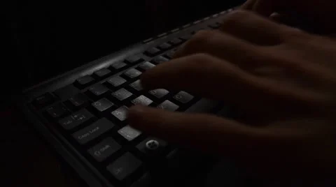 Man Typing on Black Keyboard Stock-Footage 50760341