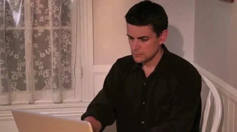 Man typing on computer Stock Footage 11895049