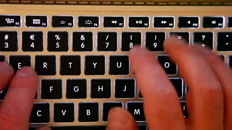 Man typing on computer Stock Footage 46462901