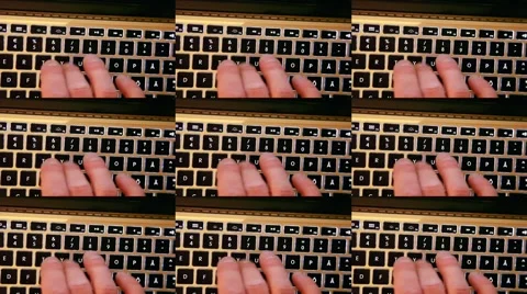 Man typing on computer Stock Footage 46463035