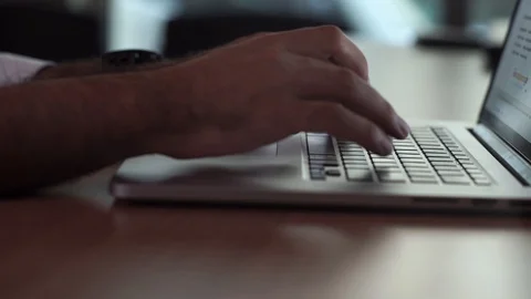 Man typing on computer Stock Footage 113502484