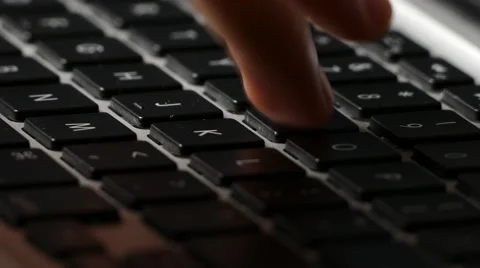 Man typing on computer keyboard Stock Footage 51121954