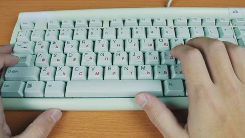 A man typing on a computer keyboard Stock Footage 70170462