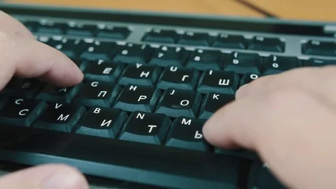 A man typing on a computer keyboard Stock Footage 70567709