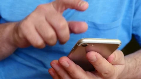 Man Typing Email On Smartphone Video stock 72165764