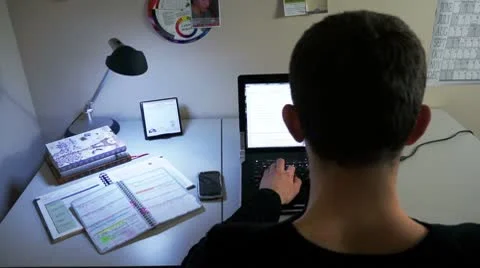 Man typing Stock Footage 10799057