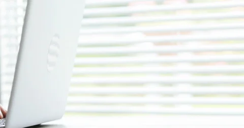 Man typing at his laptop computer Stock Footage 116749516