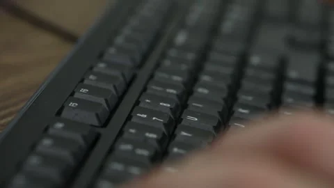 Man  is typing on the keyboard 1 Stock Footage 314964267