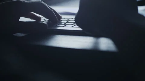 Man typing on the keyboard 4k Stock Footage