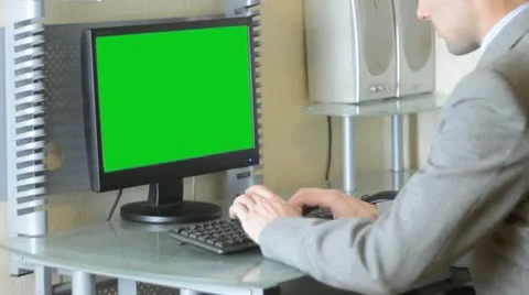 Man typing on a keyboard Stock Footage 21697544