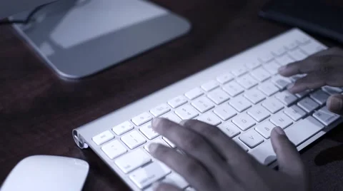 Man Is Typing In A Keyboard Stock Footage 52944414